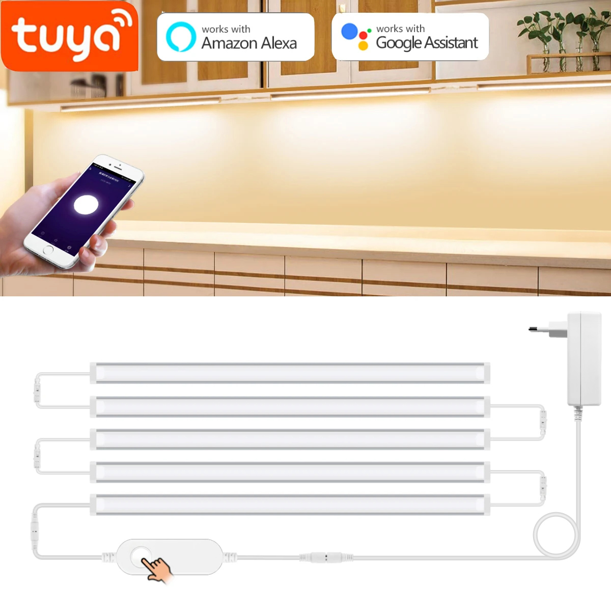 Home Bar And Cabinet - Smart Voice Control LED Kitchen Light