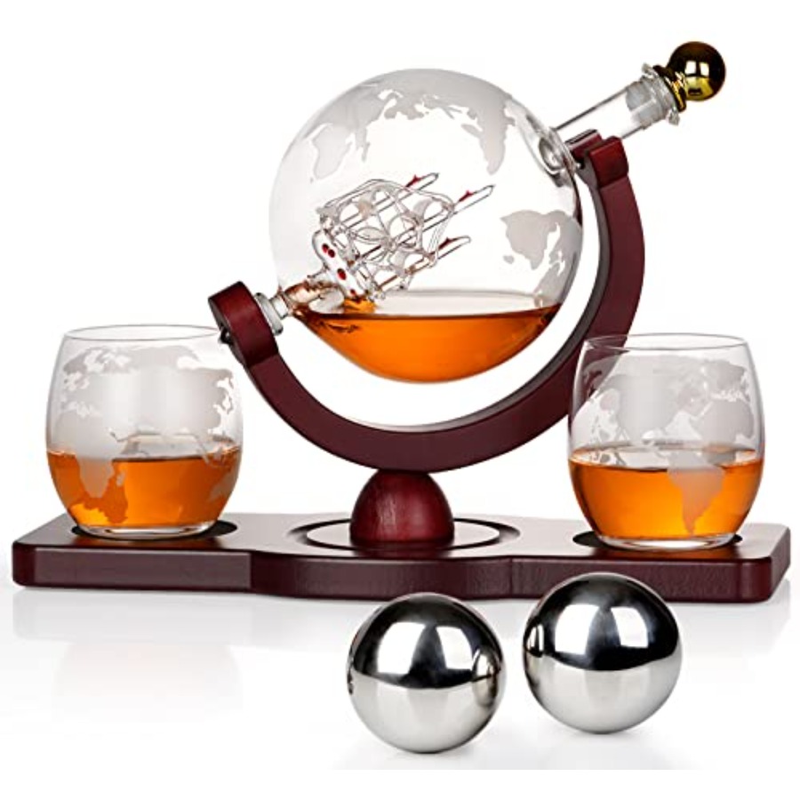 Decanter Globe Set - Gifts for Men Dad Fathers Day,