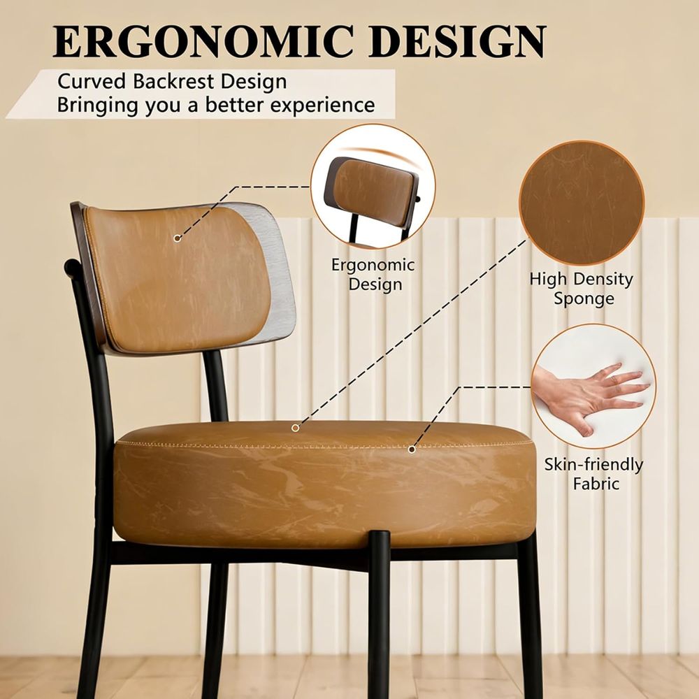 Brown Bar Stools Set o 3, Leat – Home Bar And Counter Bewertung und Preis