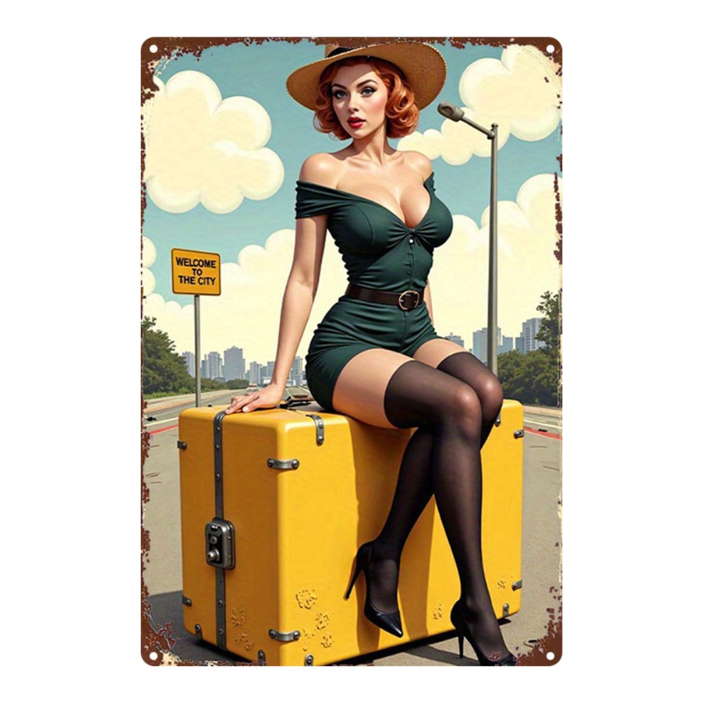 Vintage Beauty with Suitcase M – Home Bar And Kitchen Bewertung und Preis