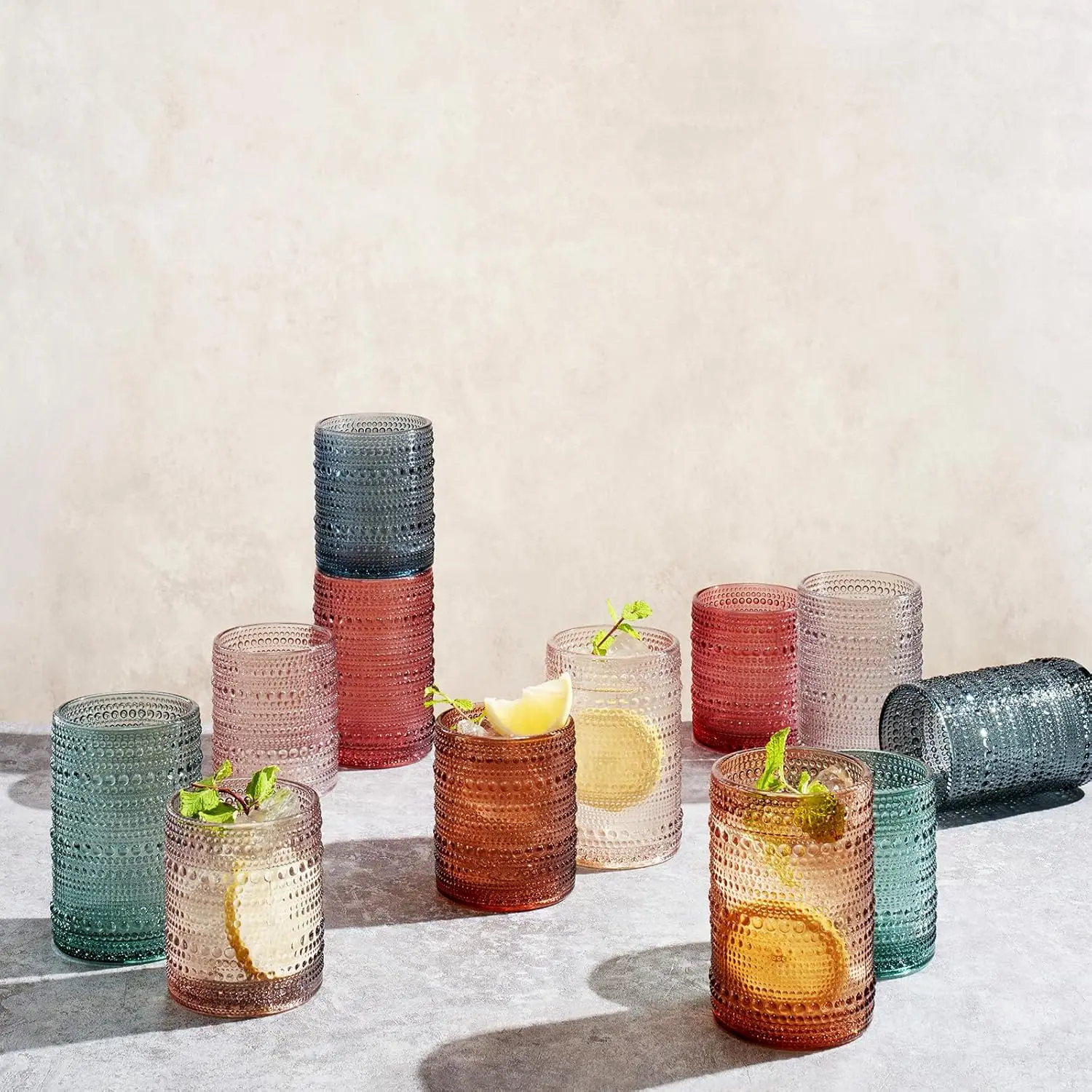 Hobnail Beaded Highball Drinki – Old Fashioned Glass Bewertung und Preis