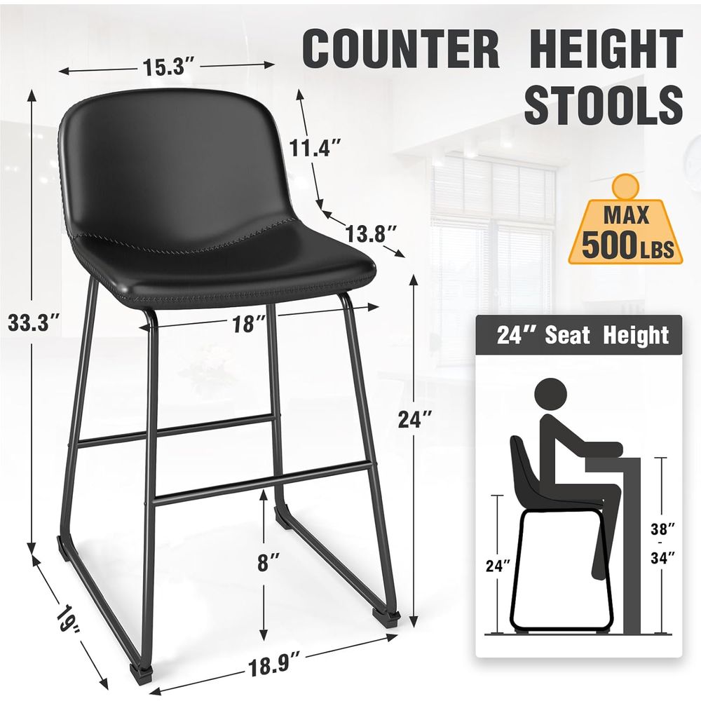 4-Piece Leather Dining Chairs  – Home Bar And Counter Bewertung und Preis