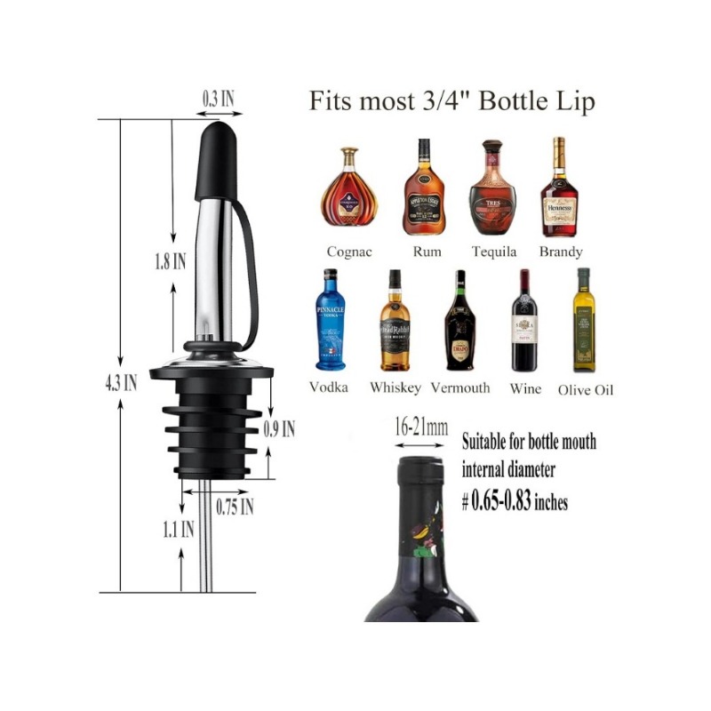 Liquor Pour Spout for Bottles, – Speed Pourer Cap Bewertung und Preis