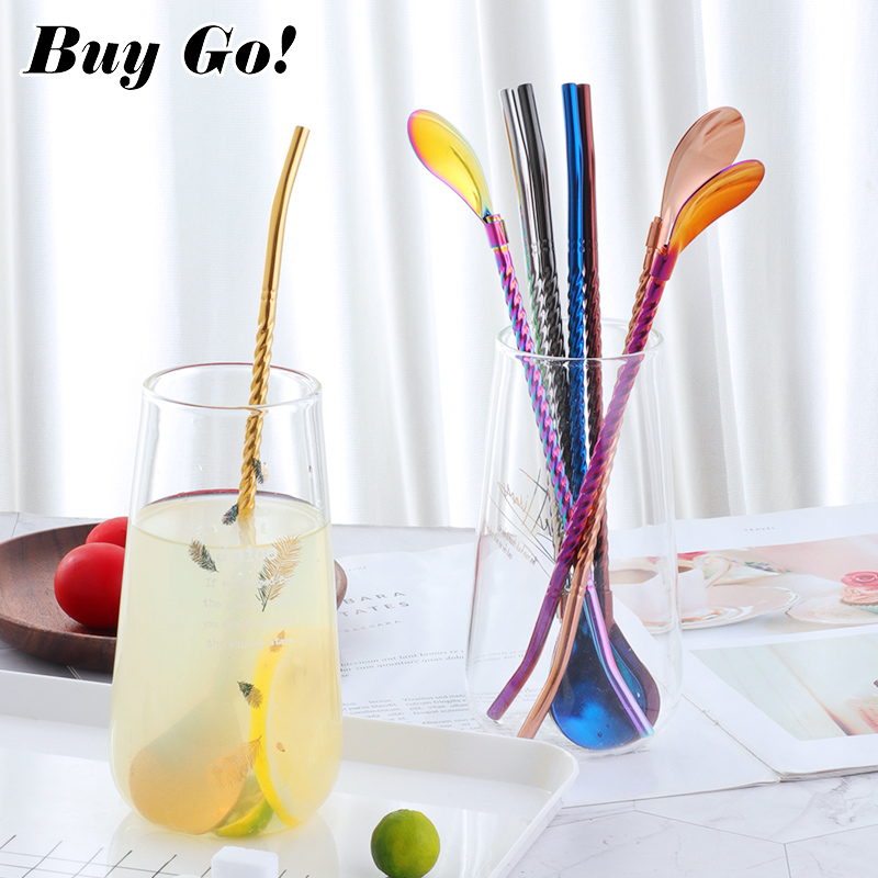 1PC Long Big Twisted Straw Spo – Bar Spoon Twisted Bewertung und Preis