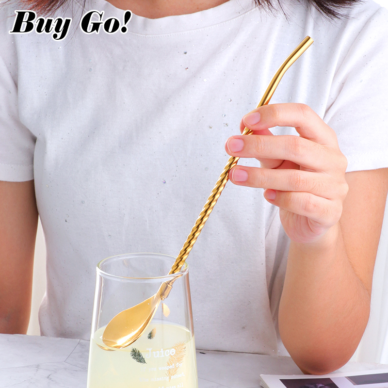 1PC Long Big Twisted Straw Spo – Bar Spoon Twisted Bewertung und Preis