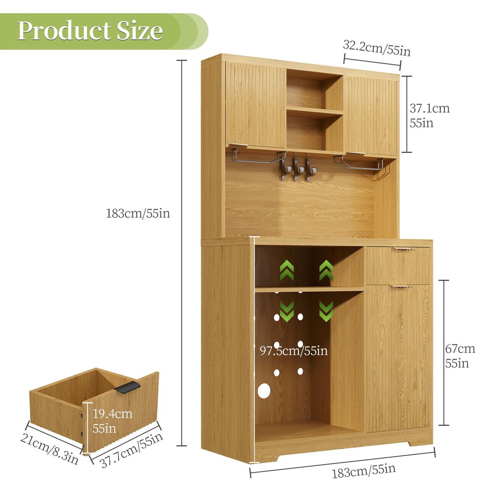 Coffee Bar Cabinet with Mini F – Home Bar And Fridge Bewertung und Preis