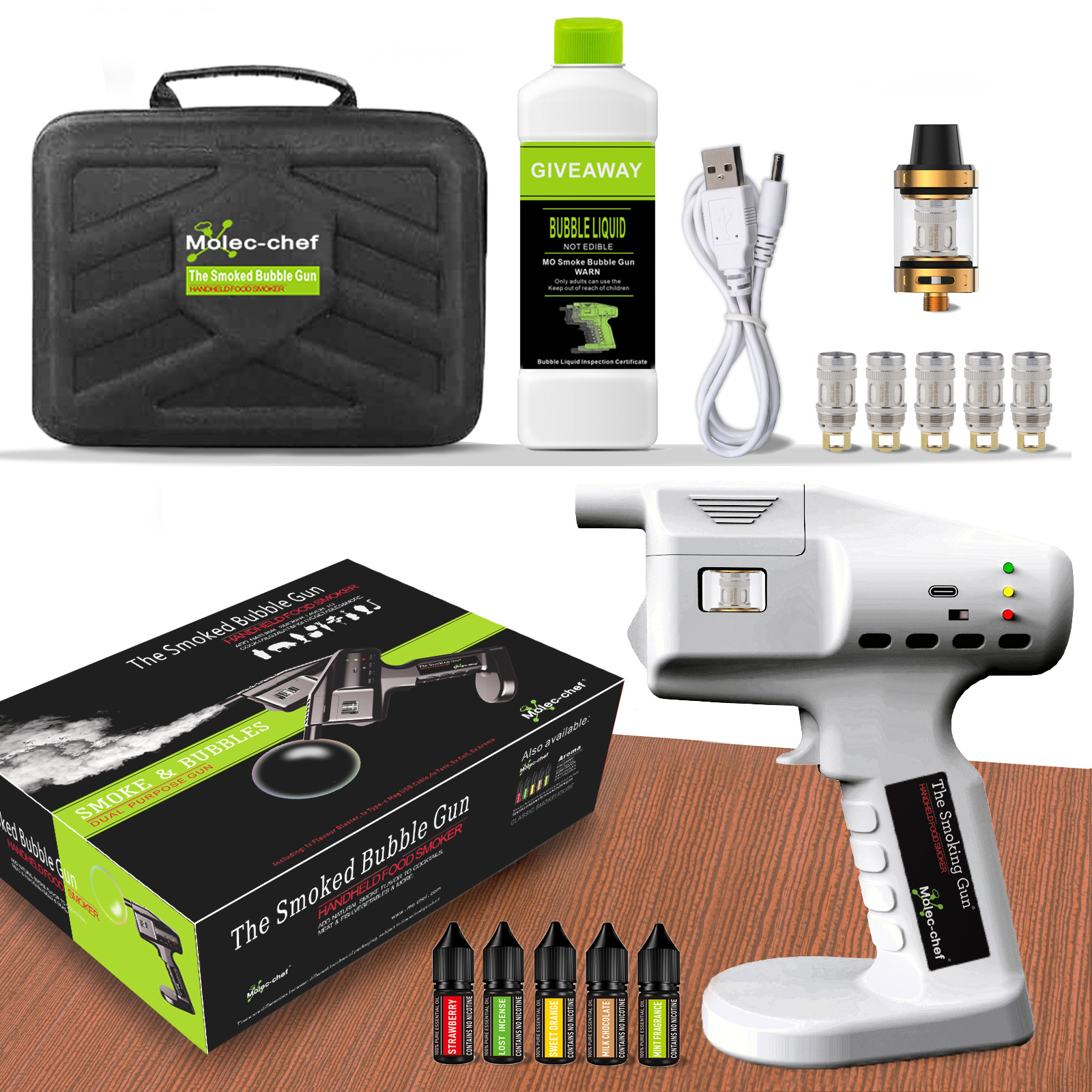 White Smoked Bubble Gun with F – Smoking Gun Kit Bewertung und Preis