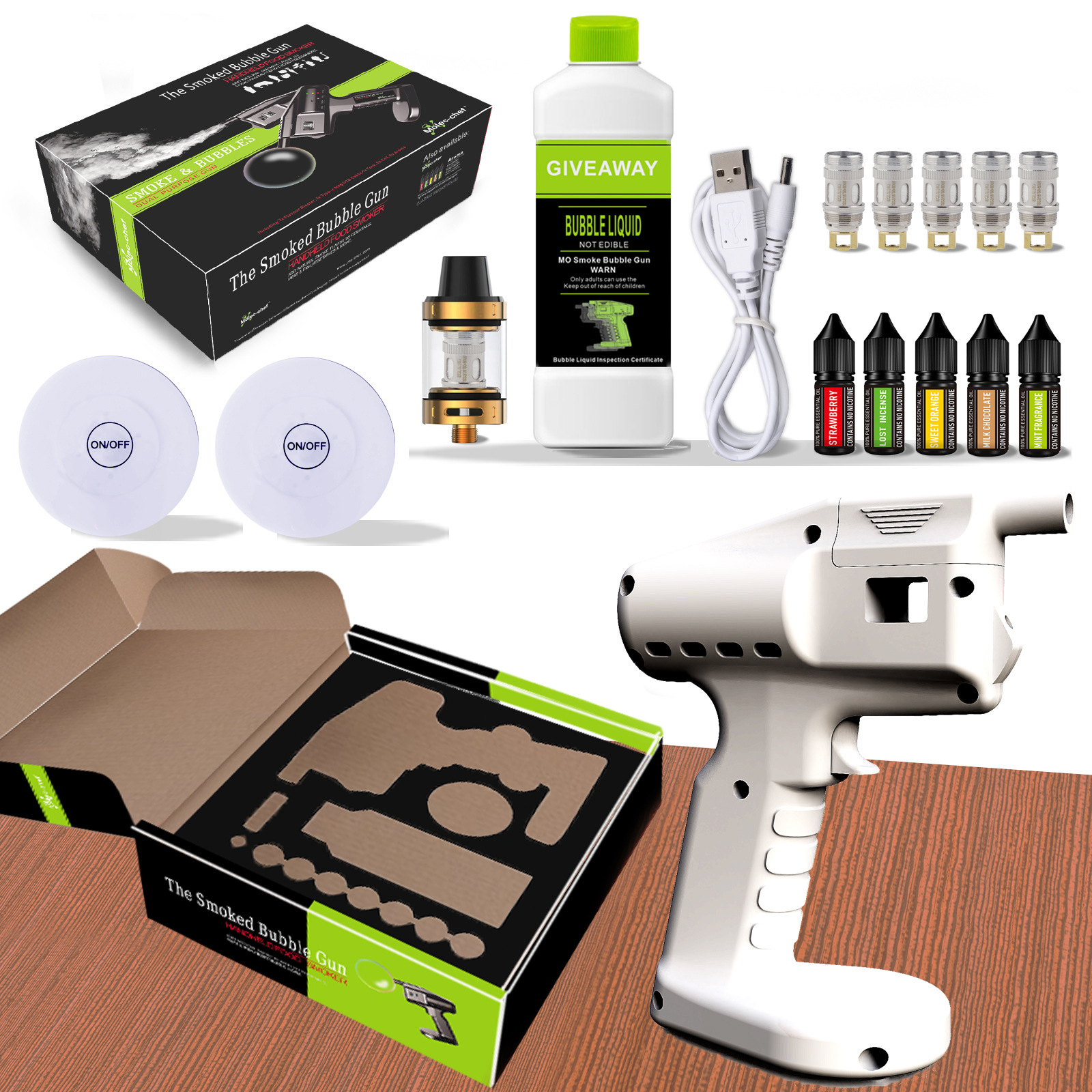 White Smoked Bubble Gun with F – Smoking Gun Kit Bewertung und Preis