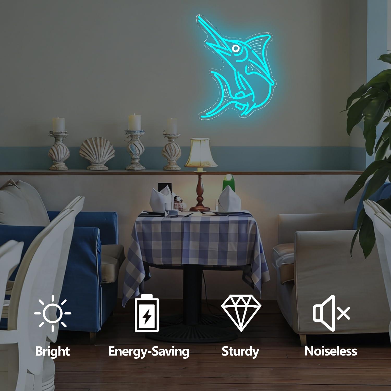 Marlin Fish Neon Sign Deep Sea – Home Bar And Restaurant Bewertung und Preis