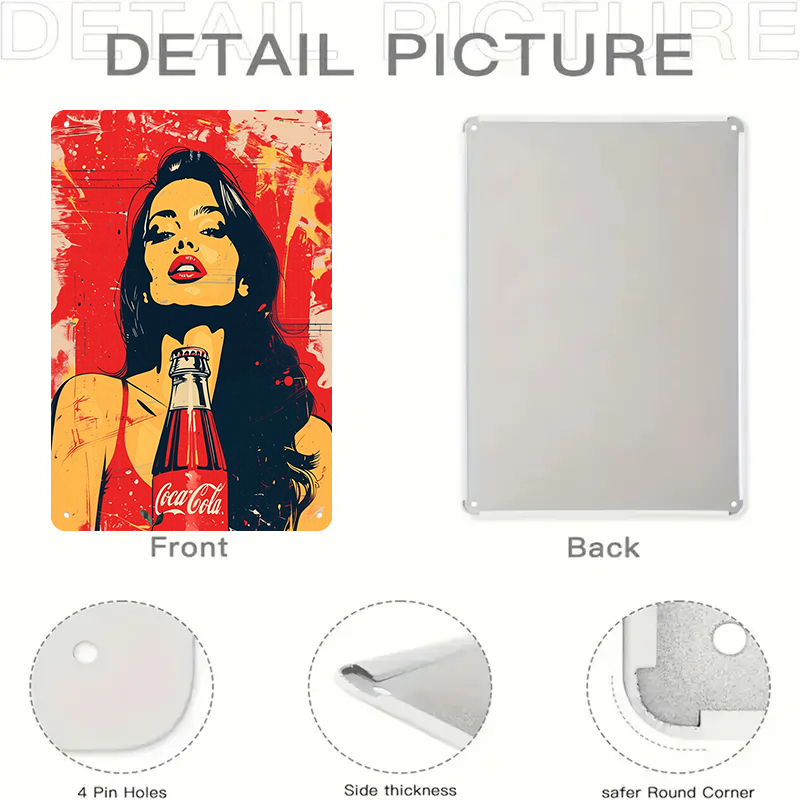 1PC 2D flat vintage Coca Cola  – Home Bar And Coffee Bewertung und Preis