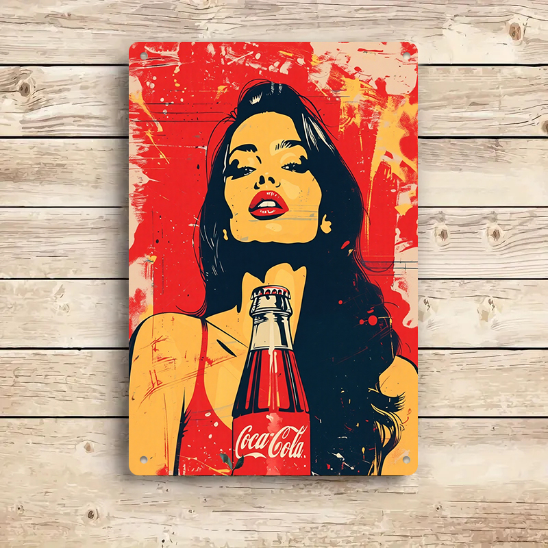 1PC 2D flat vintage Coca Cola  – Home Bar And Coffee Bewertung und Preis