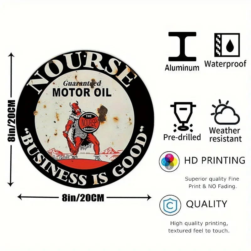 Vintage Motor Oil Sign Round M – Home Bar And Restaurant Bewertung und Preis
