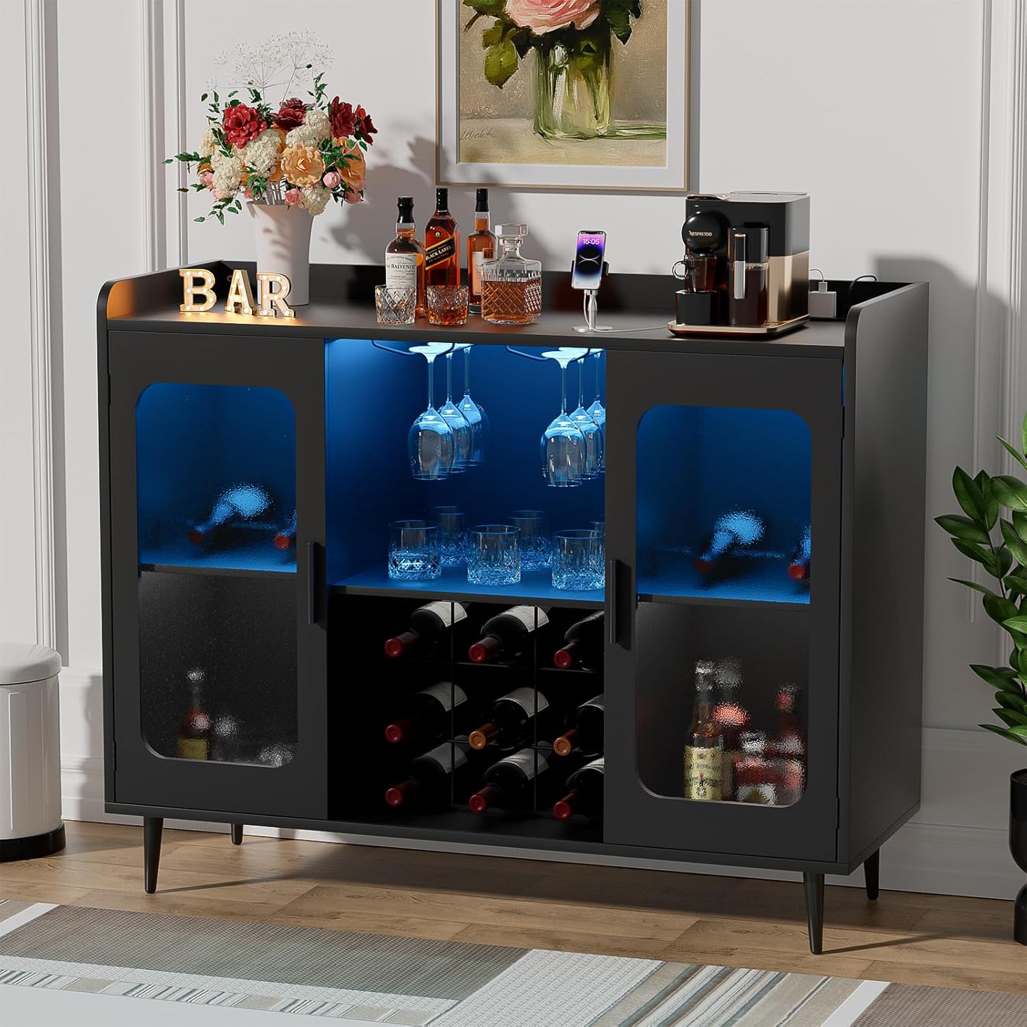 Liquor Cabinet Bar with Power  – Home Bar And Cabinet Bewertung und Preis