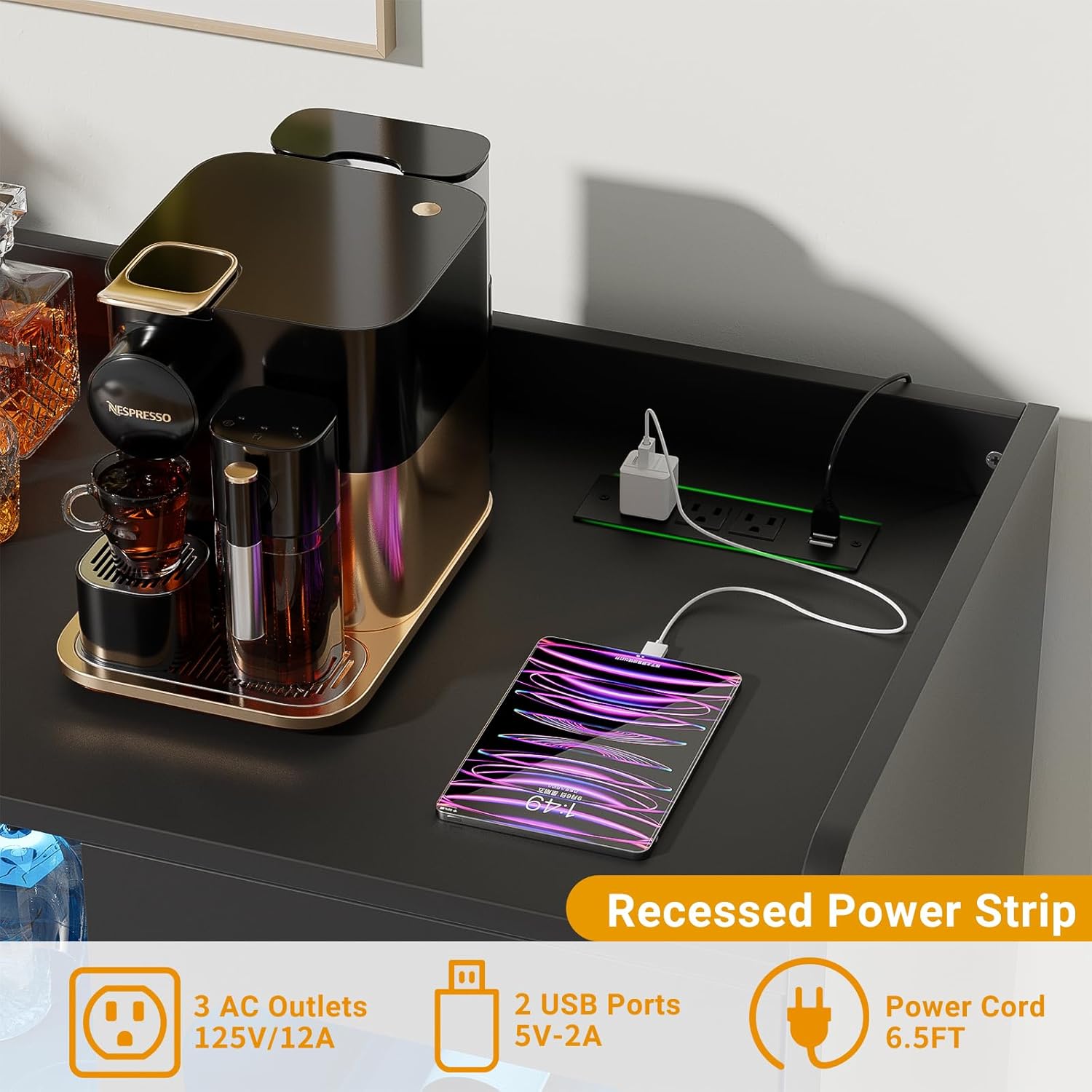 Liquor Cabinet Bar with Power  – Home Bar And Cabinet Bewertung und Preis