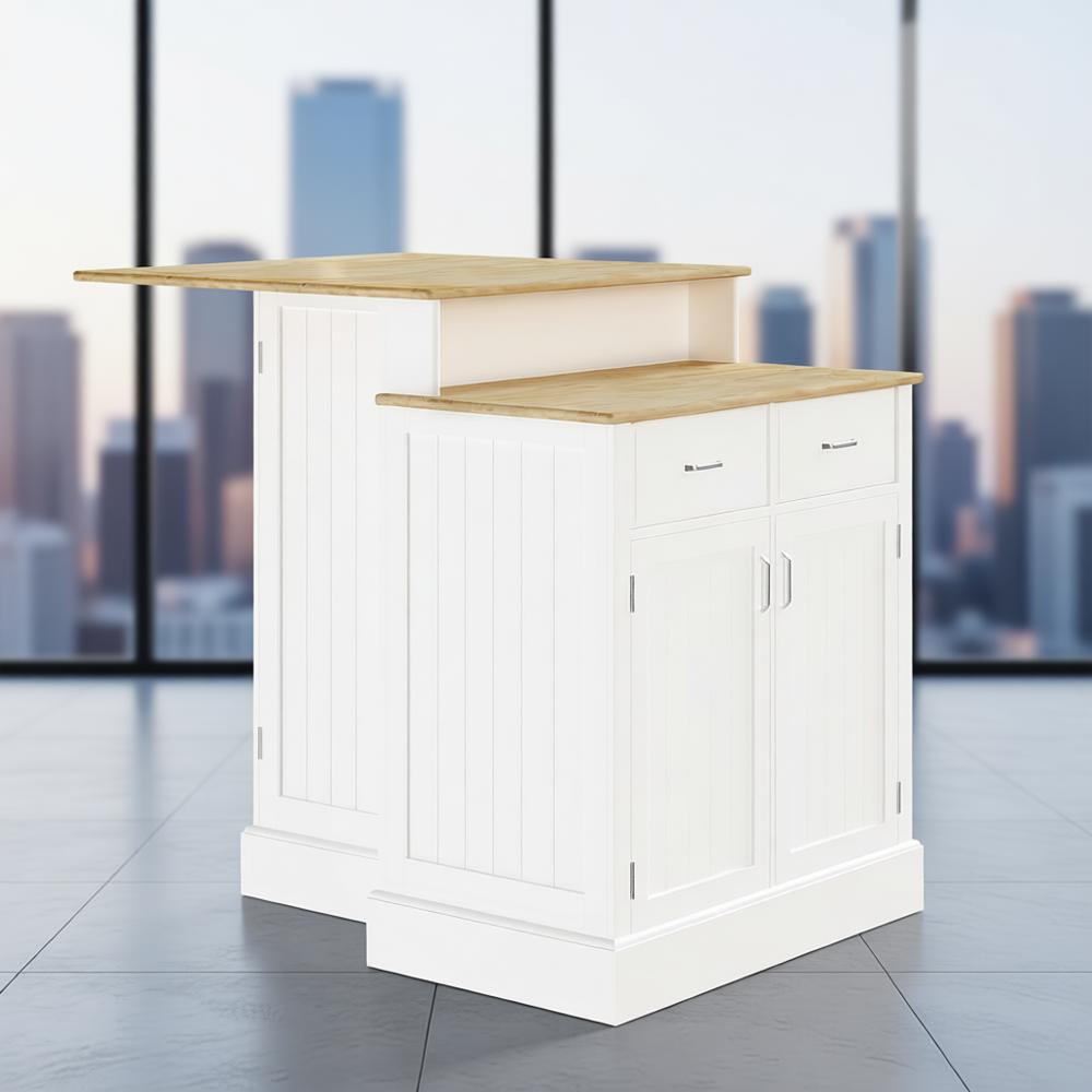 White Kitchen Island with Stor – Home Bar And Cabinet Bewertung und Preis