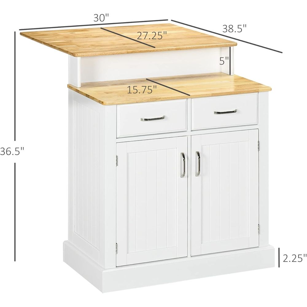 White Kitchen Island with Stor – Home Bar And Cabinet Bewertung und Preis