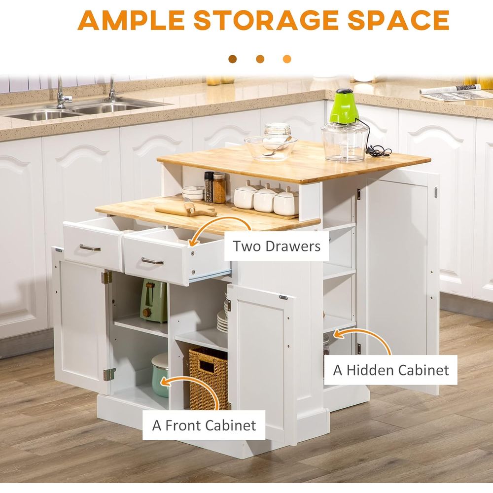 White Kitchen Island with Stor – Home Bar And Cabinet Bewertung und Preis