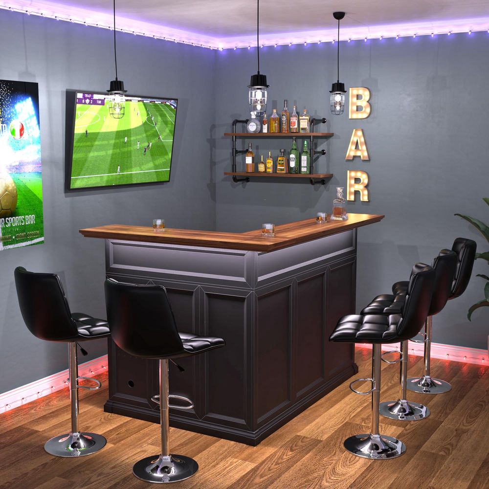 L Shaped Home Bar Cabinet with – Home Bar And Fridge Bewertung und Preis