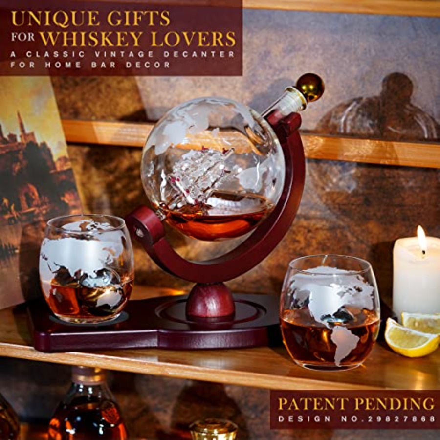 Gifts for Men Dad Fathers Day, – Decanter Globe Set Bewertung und Preis