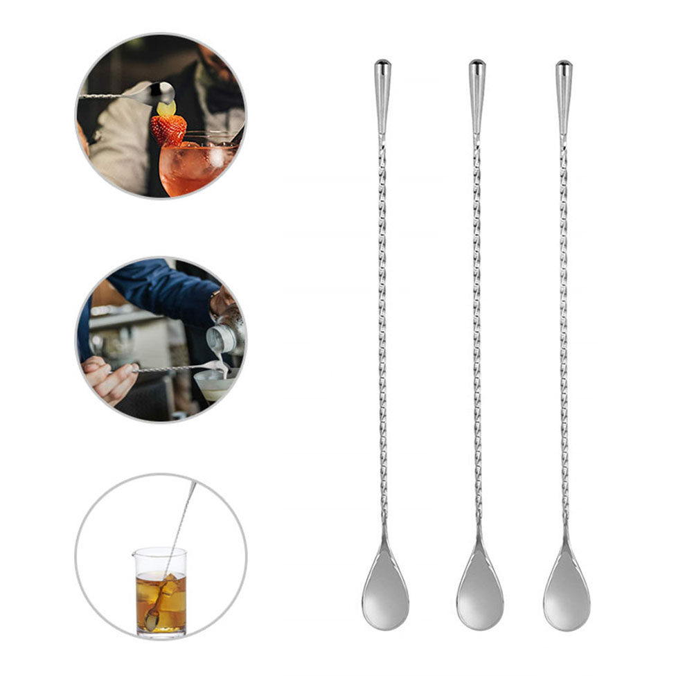 2Pcs Long Stainless Steel Cock – Bar Spoon Twisted Bewertung und Preis