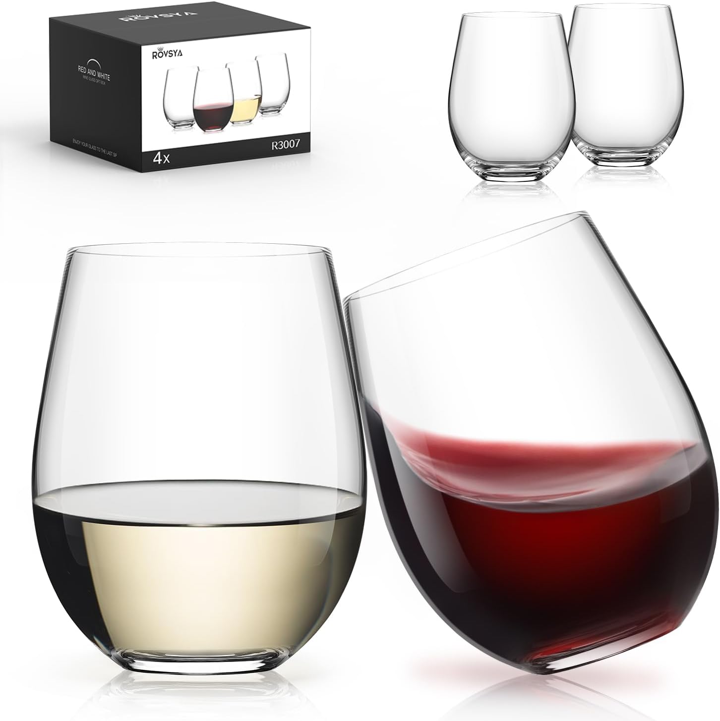 Stemless Wine Glasses Set of 4 – Home Bar Set Bewertung und Preis