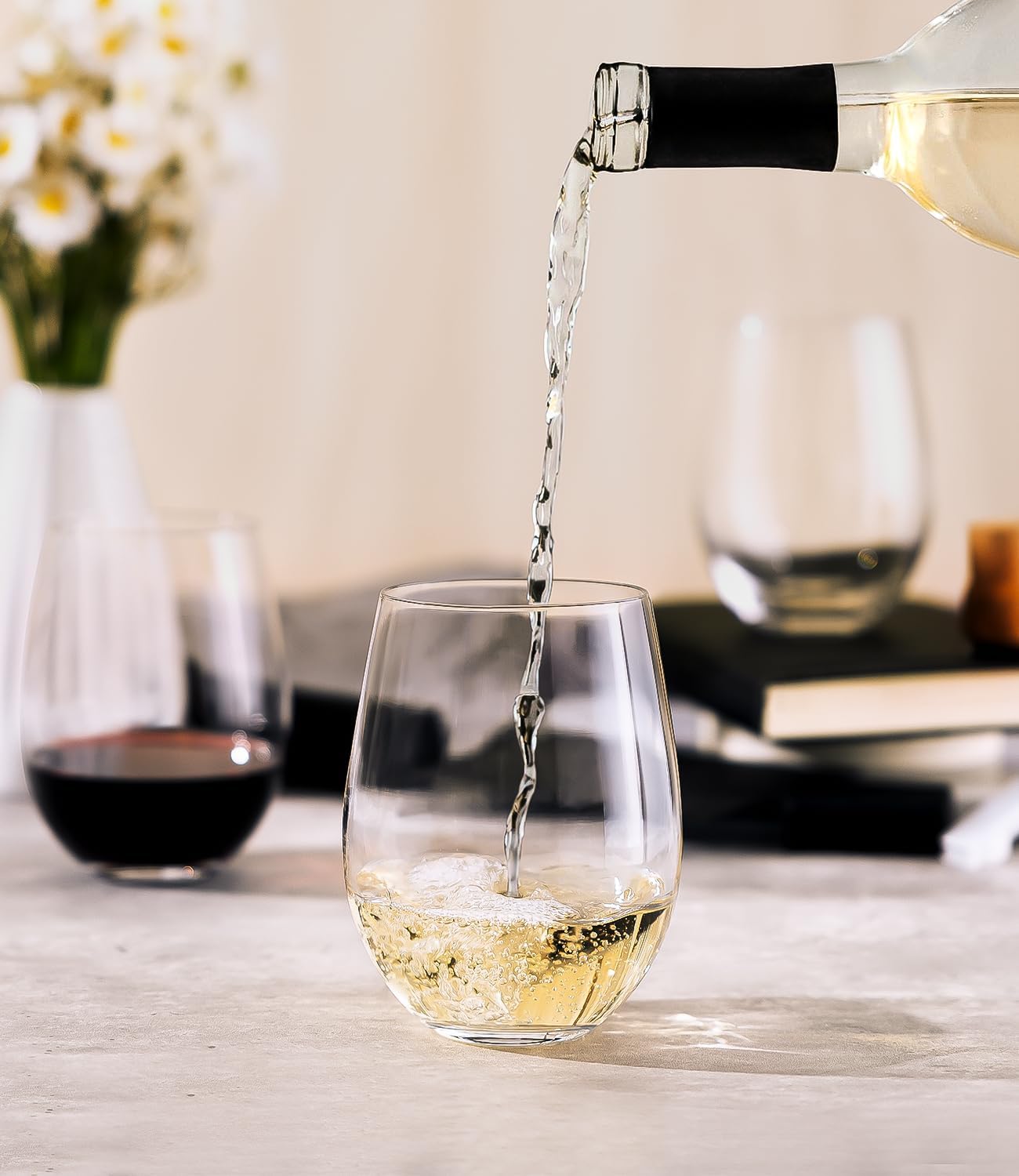 Stemless Wine Glasses Set of 4 – Home Bar Set Bewertung und Preis