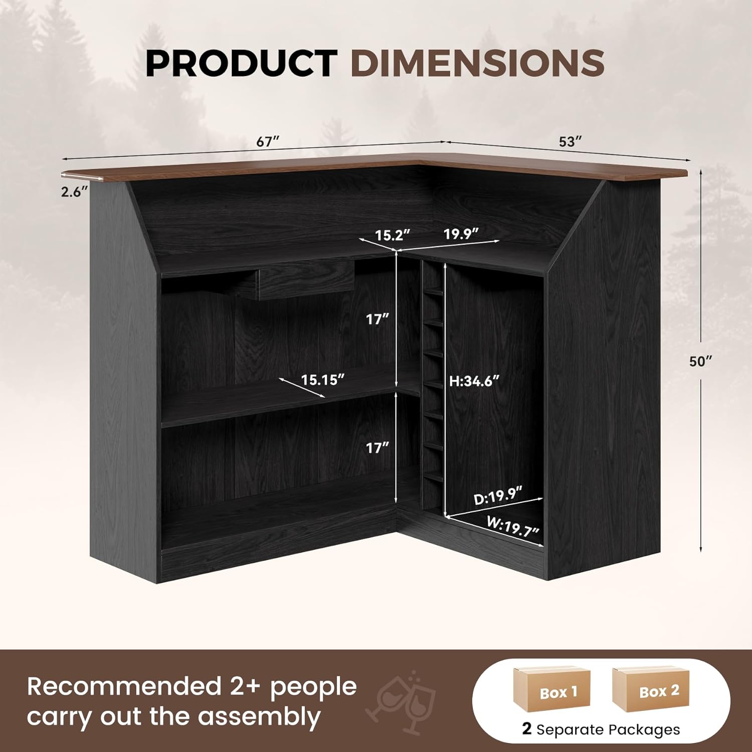 L Shaped Home Bar Unit With Fr – Home Bar And Fridge Bewertung und Preis