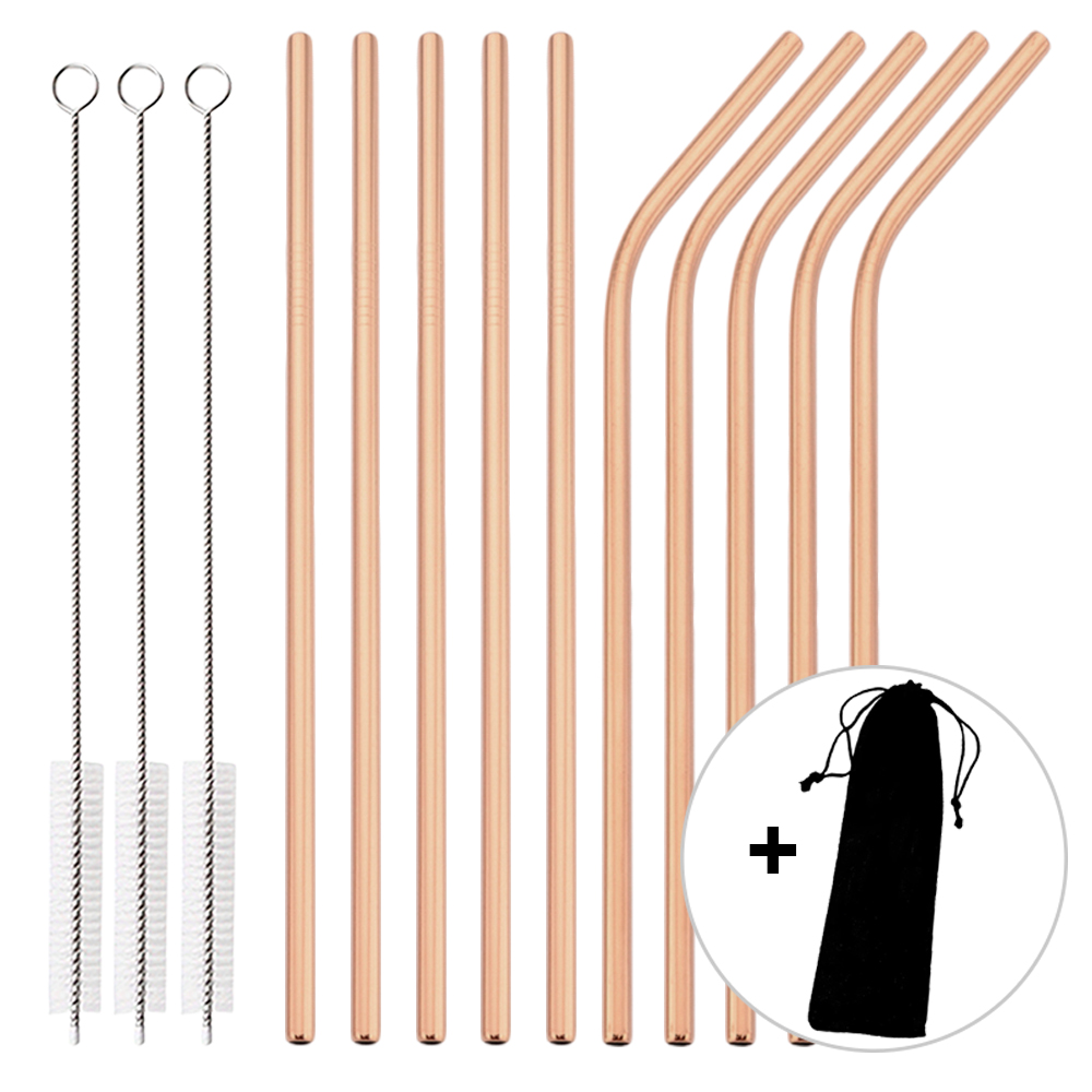 14Pcs Reusable Rose Gold Straw – Home Bar Setup Bewertung und Preis