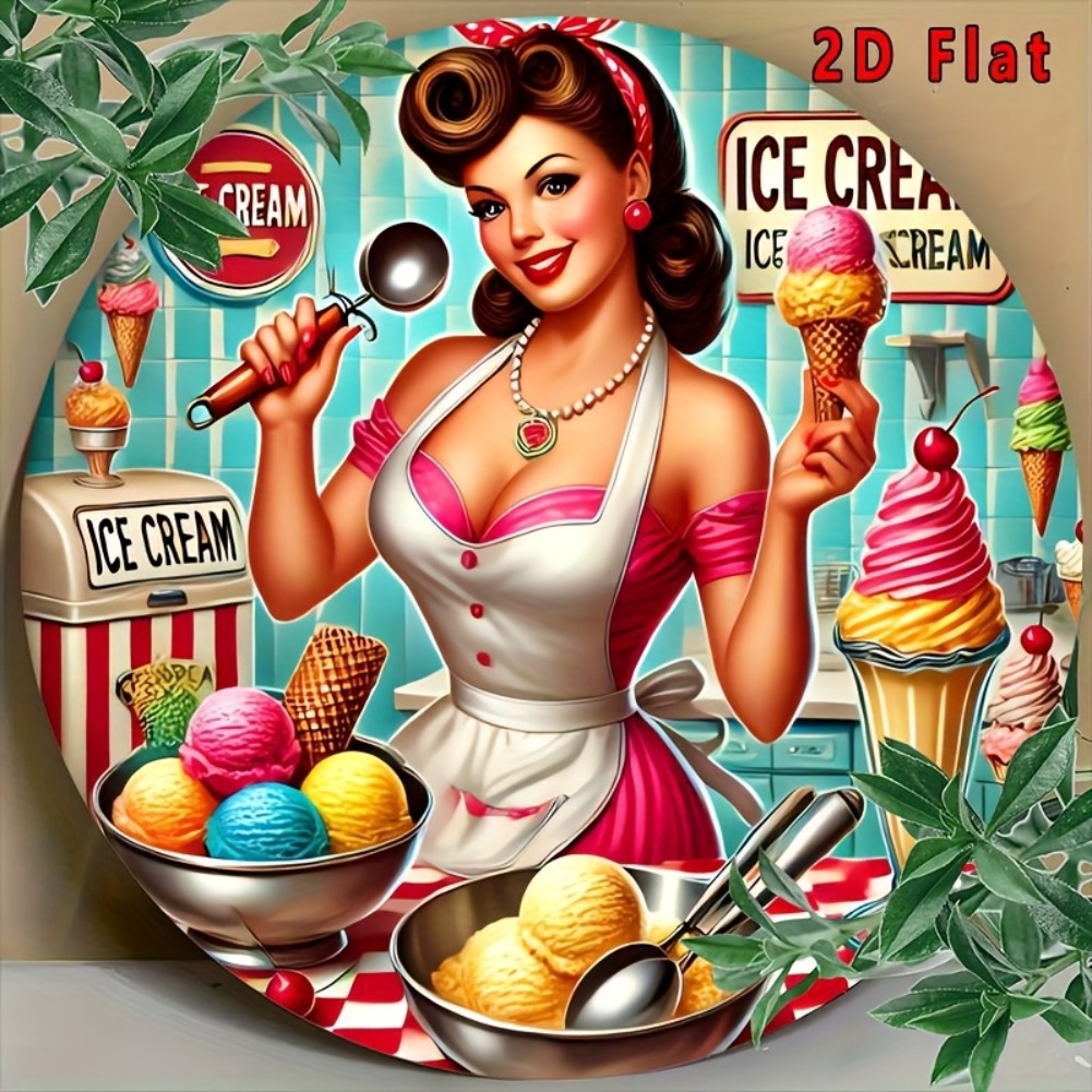 2D Flat 1pc, Round Ice Cream S – Home Bar And Kitchen Bewertung und Preis