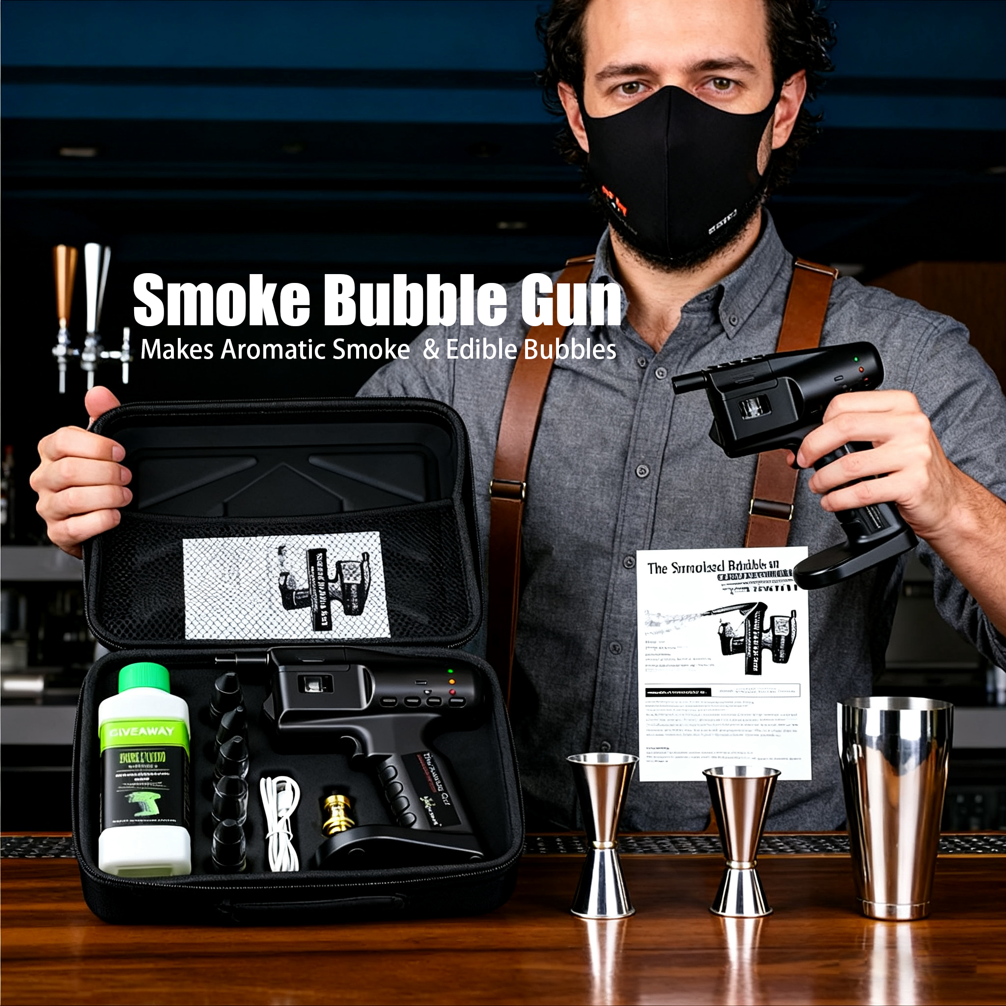 Cocktail Smoke Bubble Gun - US – Smoking Gun Kit Bewertung und Preis