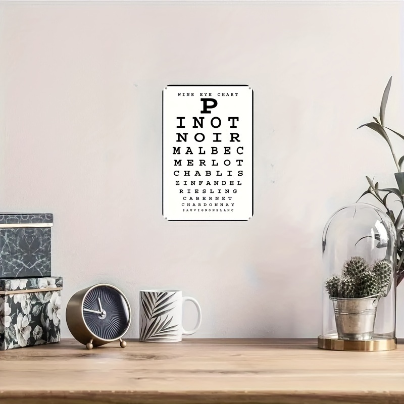 Vintage Wine Eye Chart Metal S – Home Bar And Kitchen Bewertung und Preis