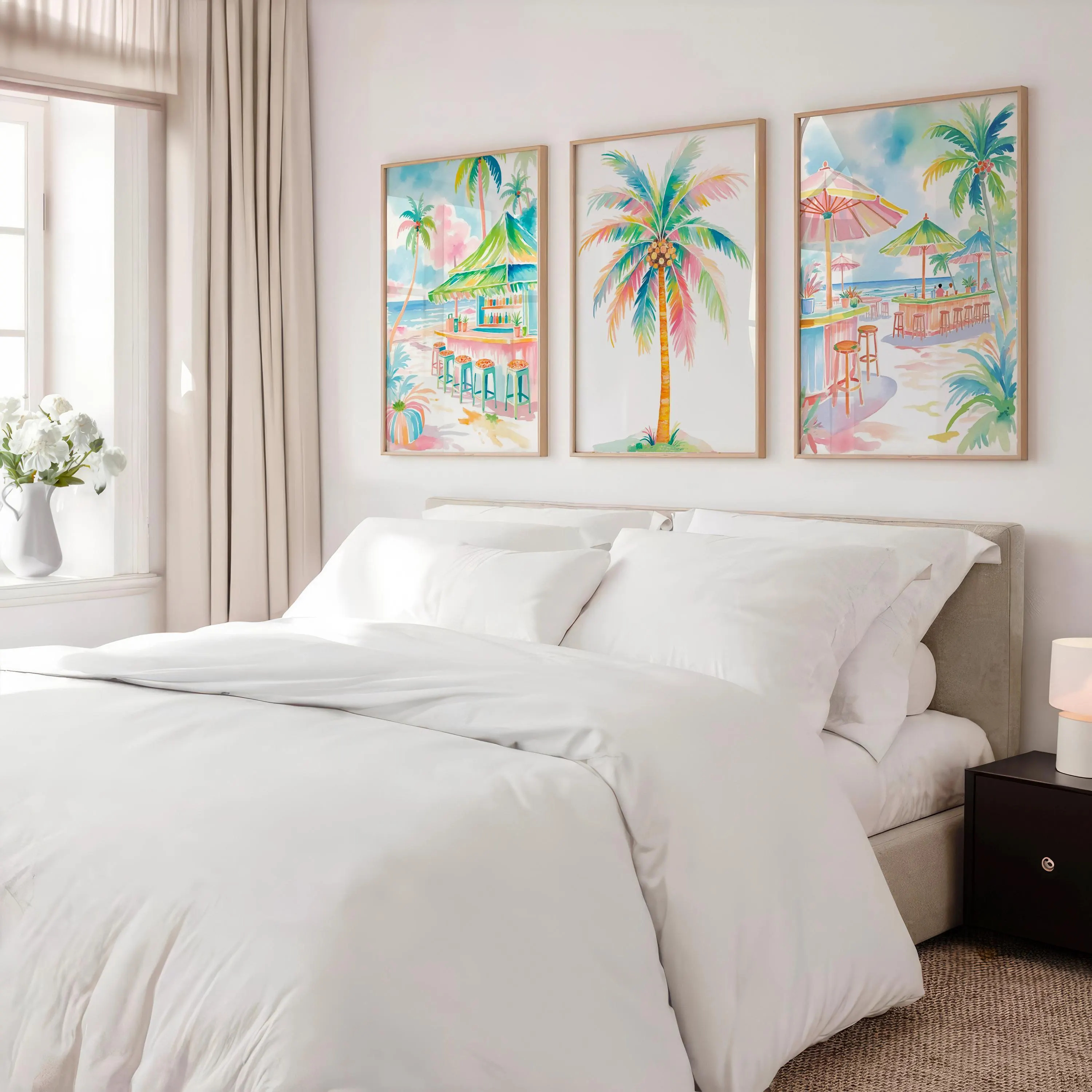 Boho Tropical Watercolor Wall  – Home Bar Set Bewertung und Preis