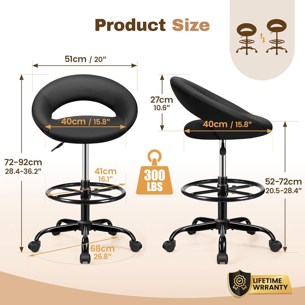 Adjustable Swivel Bar Stools w – Home Bar And Kitchen Bewertung und Preis