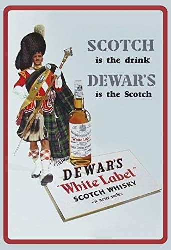 Tin Sign For Dewars White Labe – Home Bar And Restaurant Bewertung und Preis
