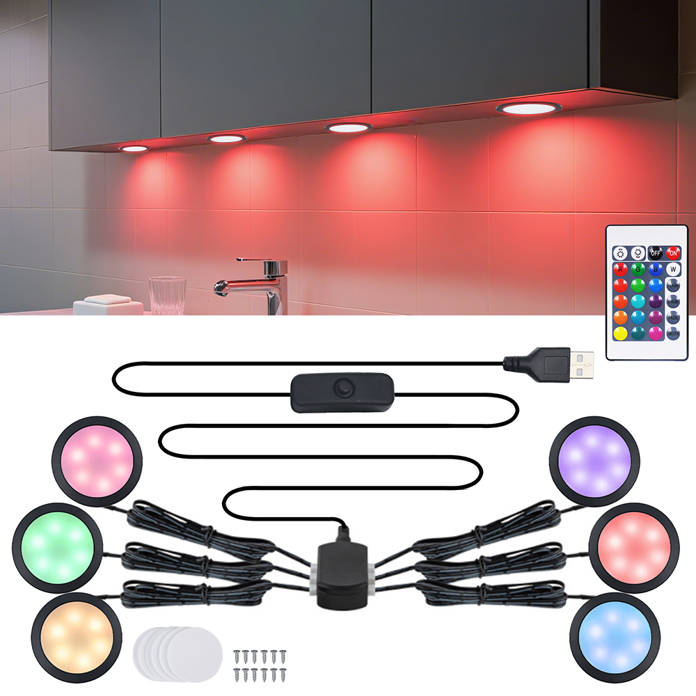 1/2/4/6 Lamp RGB LED Under Cab – Home Bar And Cabinet Bewertung und Preis
