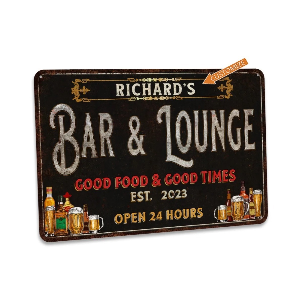 Custom Bar & Lounge Sign Bar a – Home Bar Lounge Bewertung und Preis