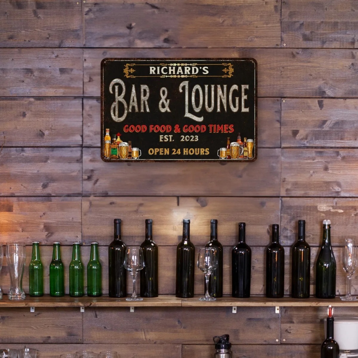Custom Bar & Lounge Sign Bar a – Home Bar Lounge Bewertung und Preis