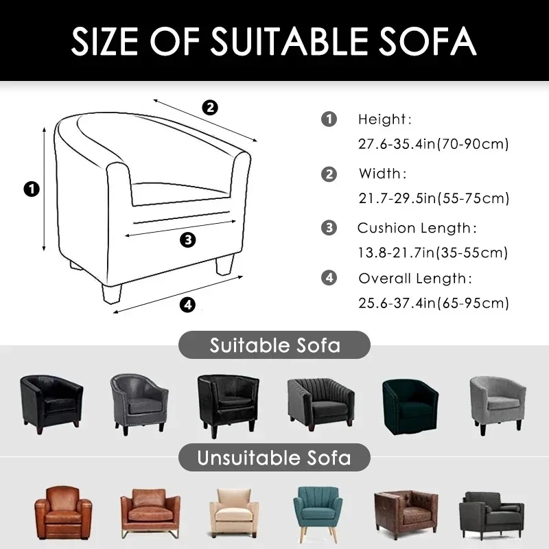 Elastic Club Chair Cover Jacqu – Home Bar Lounge Bewertung und Preis