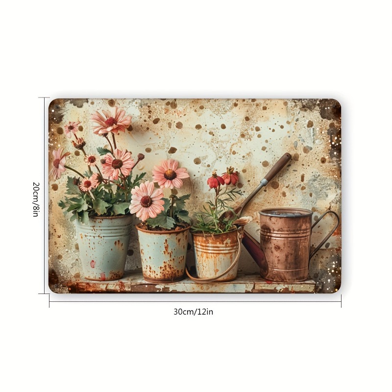 Vintage Floral Metal Tin Sign  – Home Bar And Restaurant Bewertung und Preis
