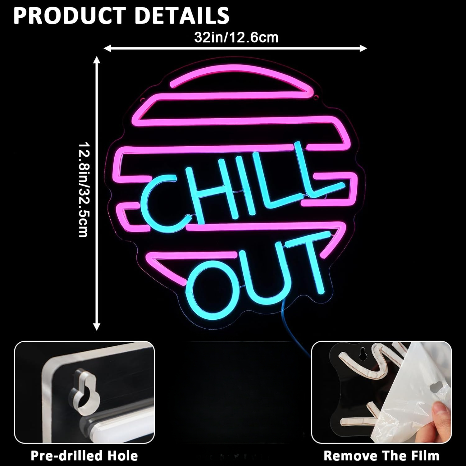 Chill Out Neon Sign for Wall D – Home Bar Lounge Bewertung und Preis
