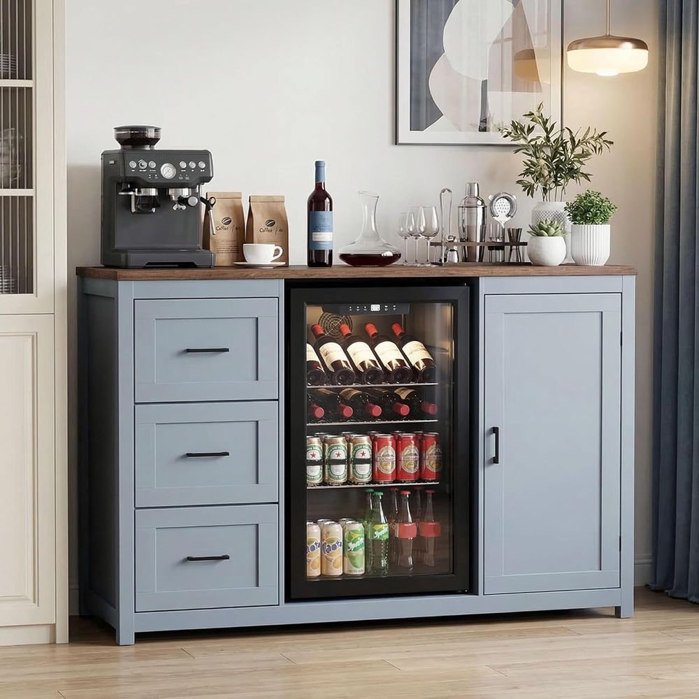 52-Inch Coffee Bar Cabinet wit – Home Bar And Fridge Bewertung und Preis