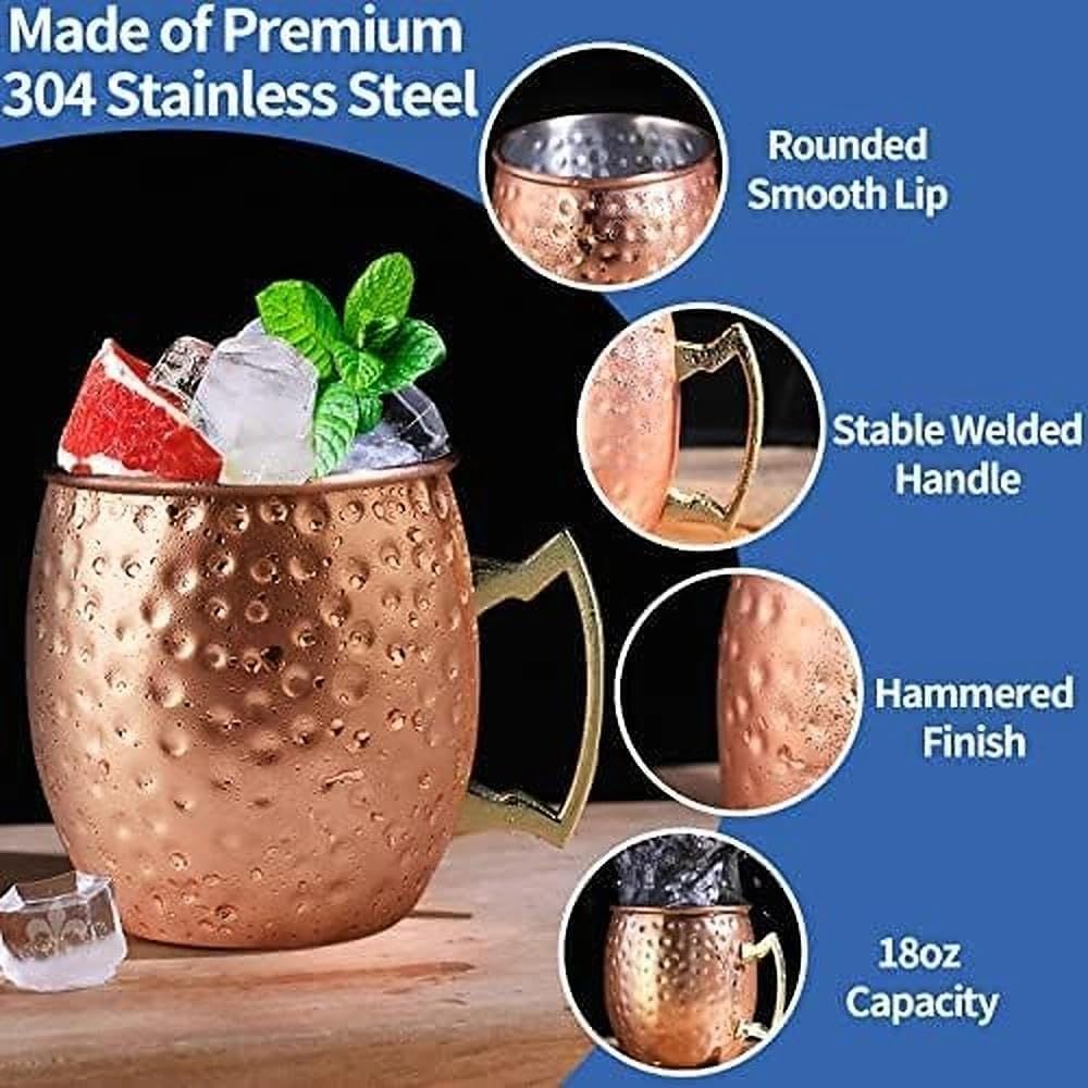 Moscow Mule Copper Mugs- Set o – Mule Copper Mug Bewertung und Preis