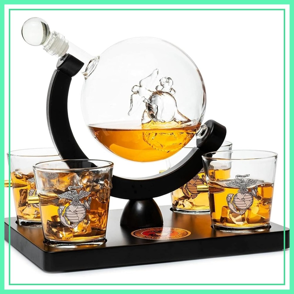 USMC Marine Globe Whiskey Deca – Decanter Globe Set Bewertung und Preis