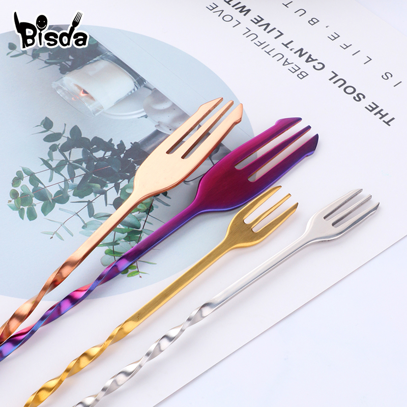 Cocktail Bar Spoons with Fork, – Bar Spoon Twisted Bewertung und Preis