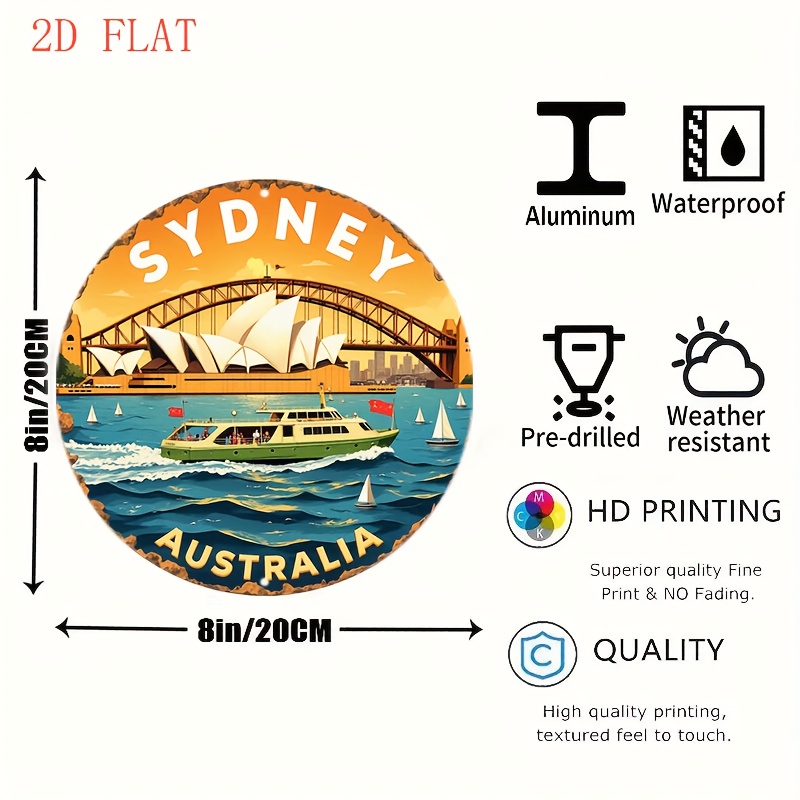 2D Metal Sign Sydney Australia – Home Bar Sydney Bewertung und Preis
