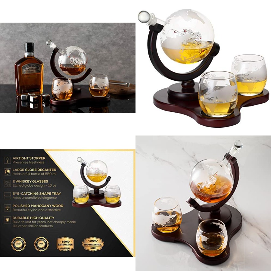 Whiskey Globe Decanter Set wit – Decanter Globe Set Bewertung und Preis