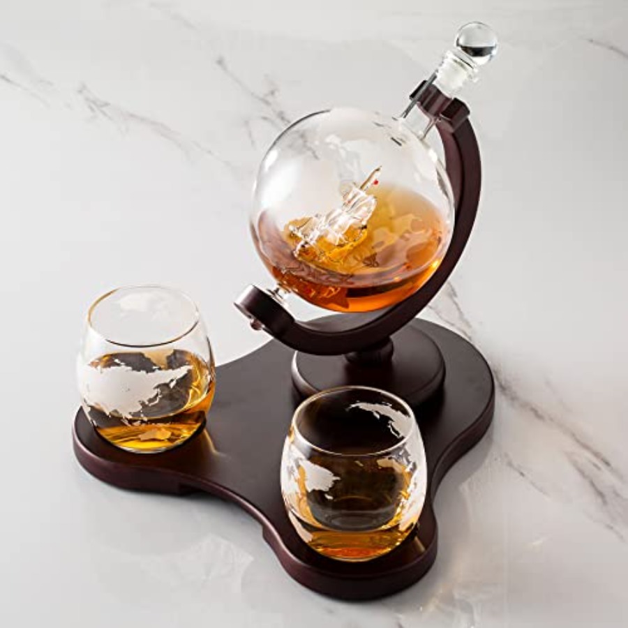 Whiskey Globe Decanter Set wit – Decanter Globe Set Bewertung und Preis