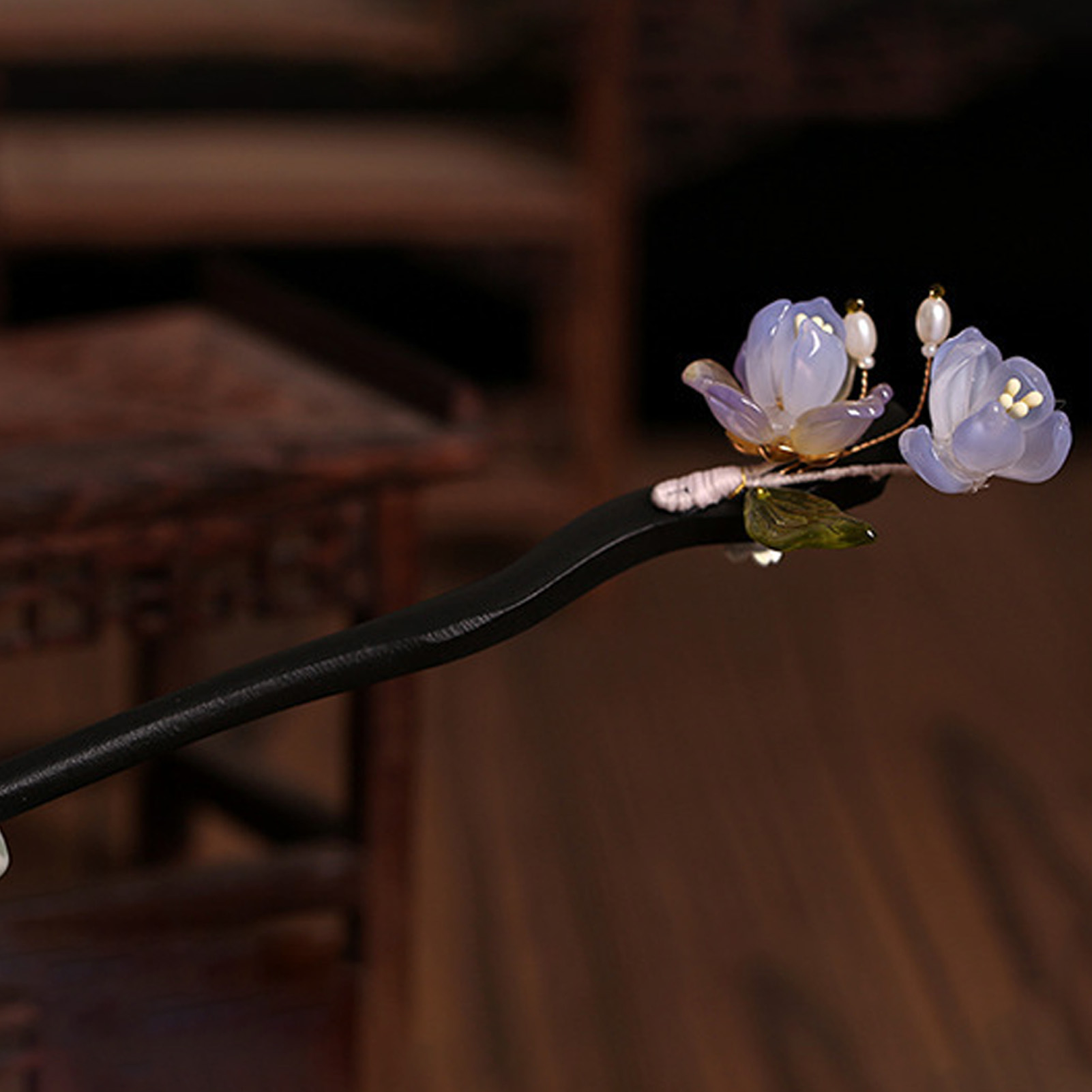 Vintage Wooden Flower Hairpin  – Old Fashioned Glass Bewertung und Preis