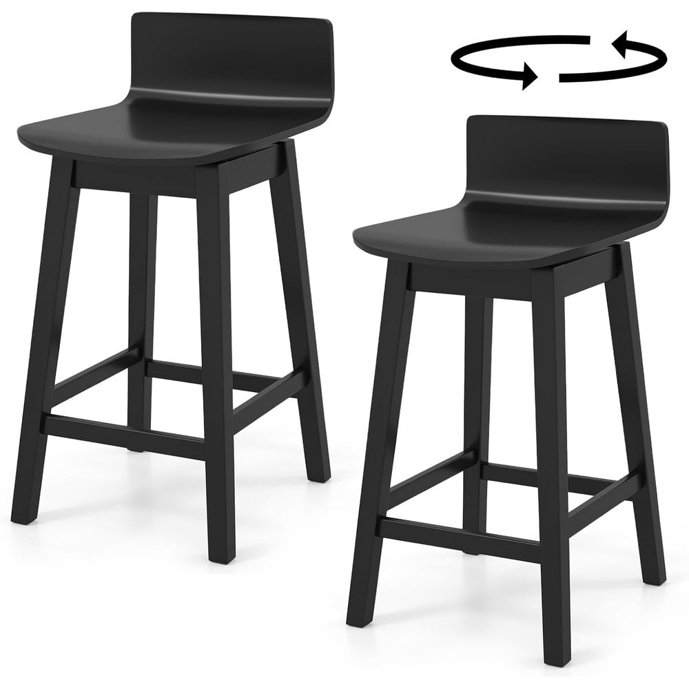 Swivel Solid Wood Bar Stools S – Home Bar And Counter Bewertung und Preis