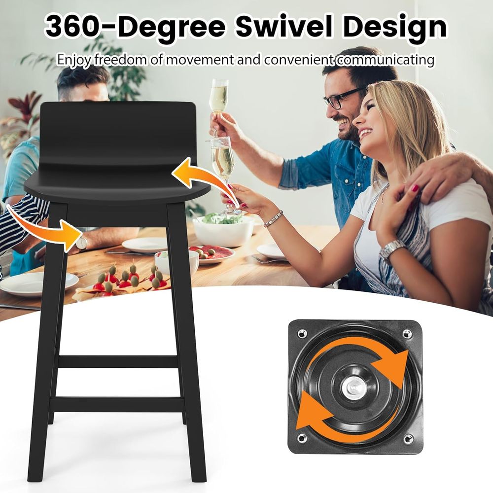Swivel Solid Wood Bar Stools S – Home Bar And Counter Bewertung und Preis